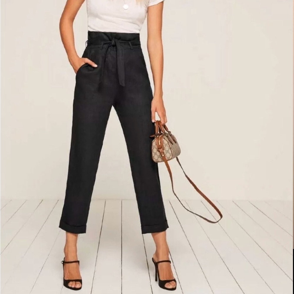 Reformation Linen Fisher Pants Size 0